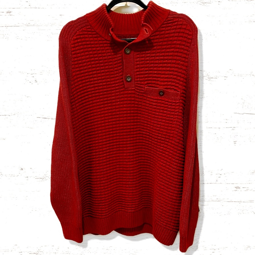 Duluth Trading Co Men’s Red Knit Sweater Size Large